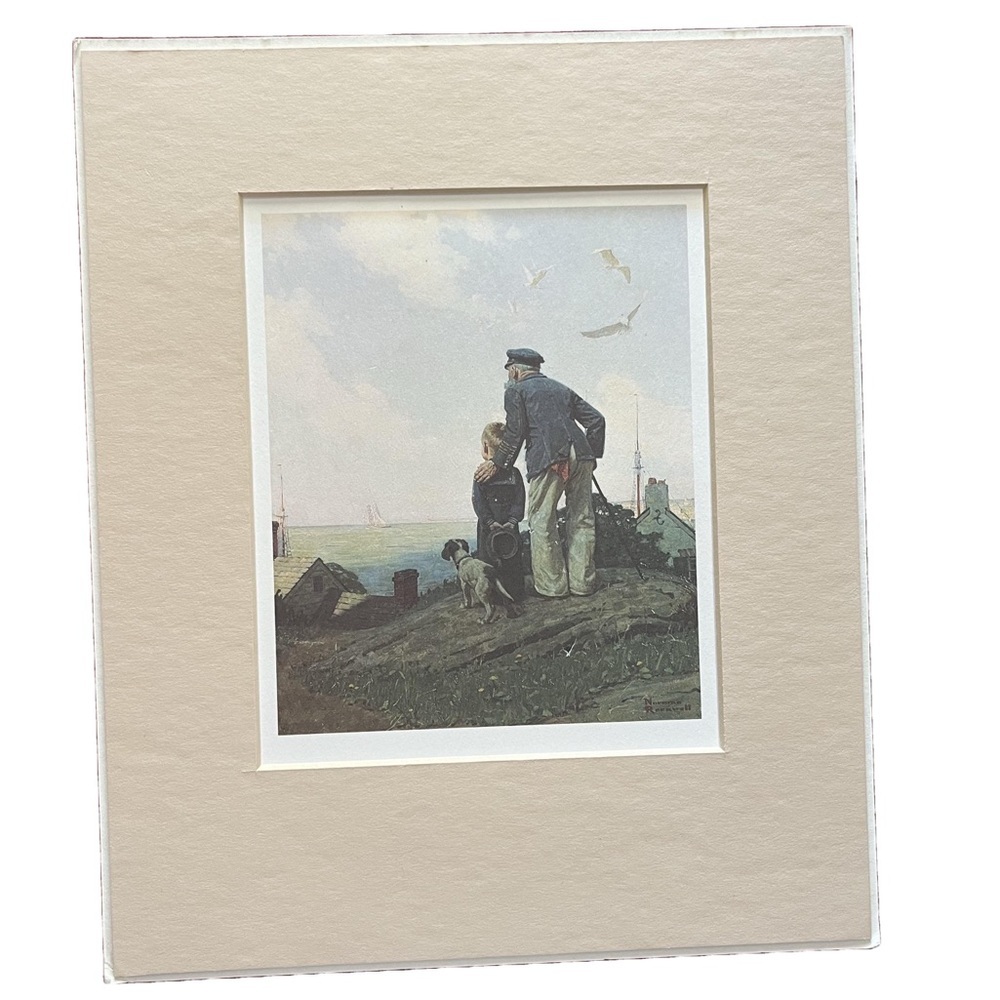 Norman Rockwell Outward Bound Matted Print